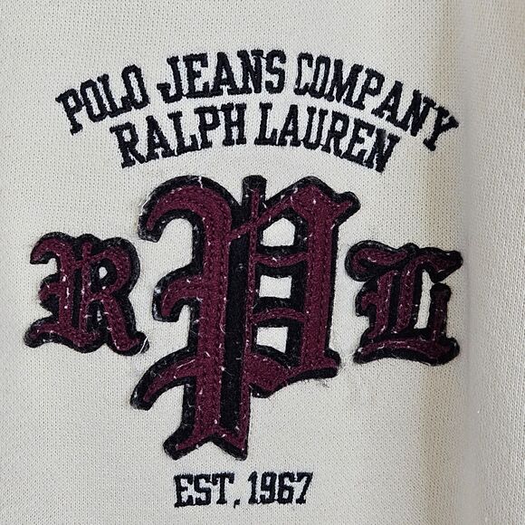 Vintage Polo Ralph Lauren 1/4 Zip Sweatshirt Pullover Mens XL Patches Ribbed - Picture 5 of 12